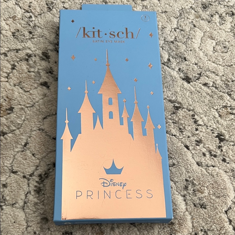 Kitsch Disney Princess Satin Eye Mask - Blue and Gold